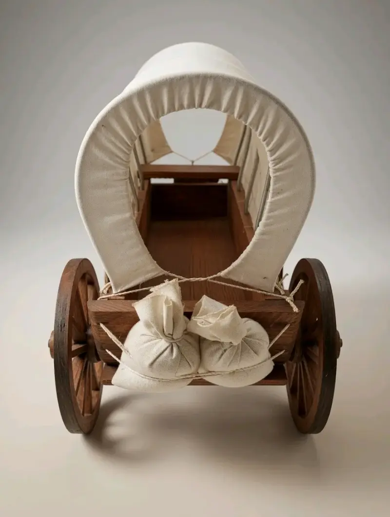 Carreta de madera decorativa viejo oeste - 3