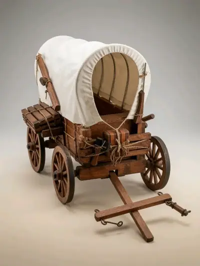 Carreta de madera decorativa viejo oeste - miniatura 4