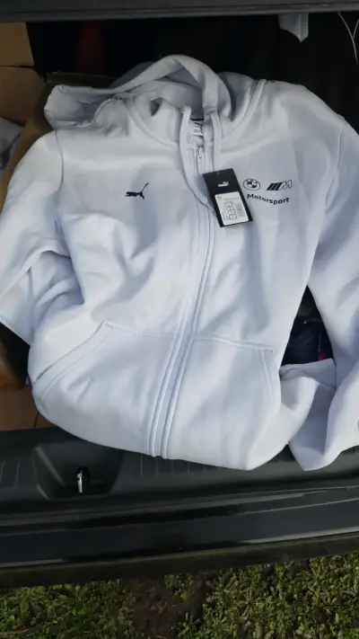 Polerón blanco Puma BMW Motorsport con capucha - miniatura 1
