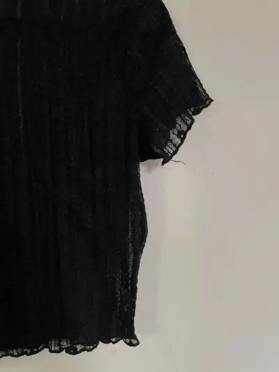Blusa de encaje negra para mujer - miniatura 5