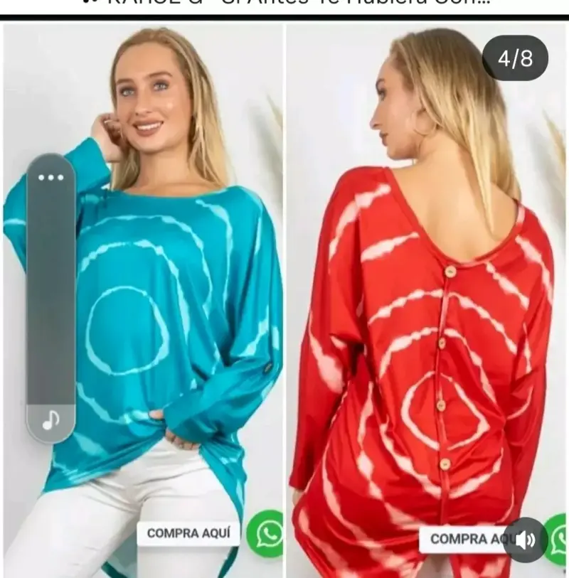 Blusas sueltas tie-dye para mujer