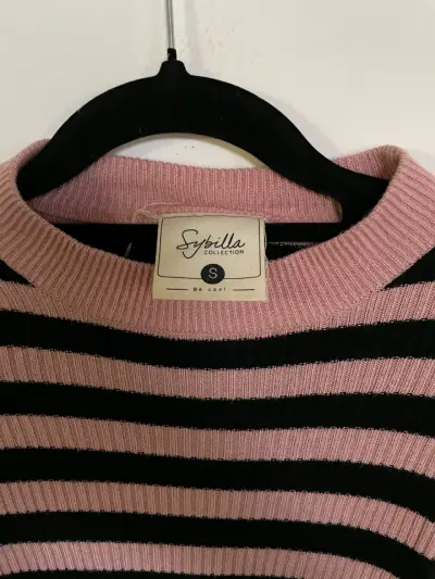 Suéter de rayas rosa y negro Sybilla - miniatura 4