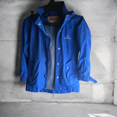 Chaqueta azul impermeable para niños Trapananda - miniatura 3
