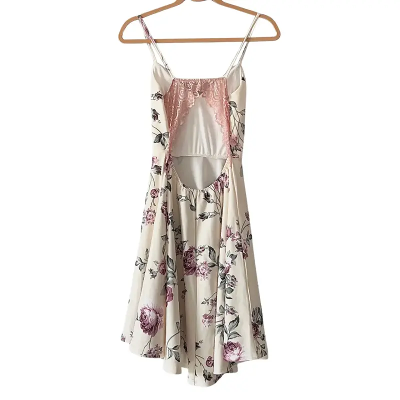 Vestido talla L floral con encaje para mujer - 2