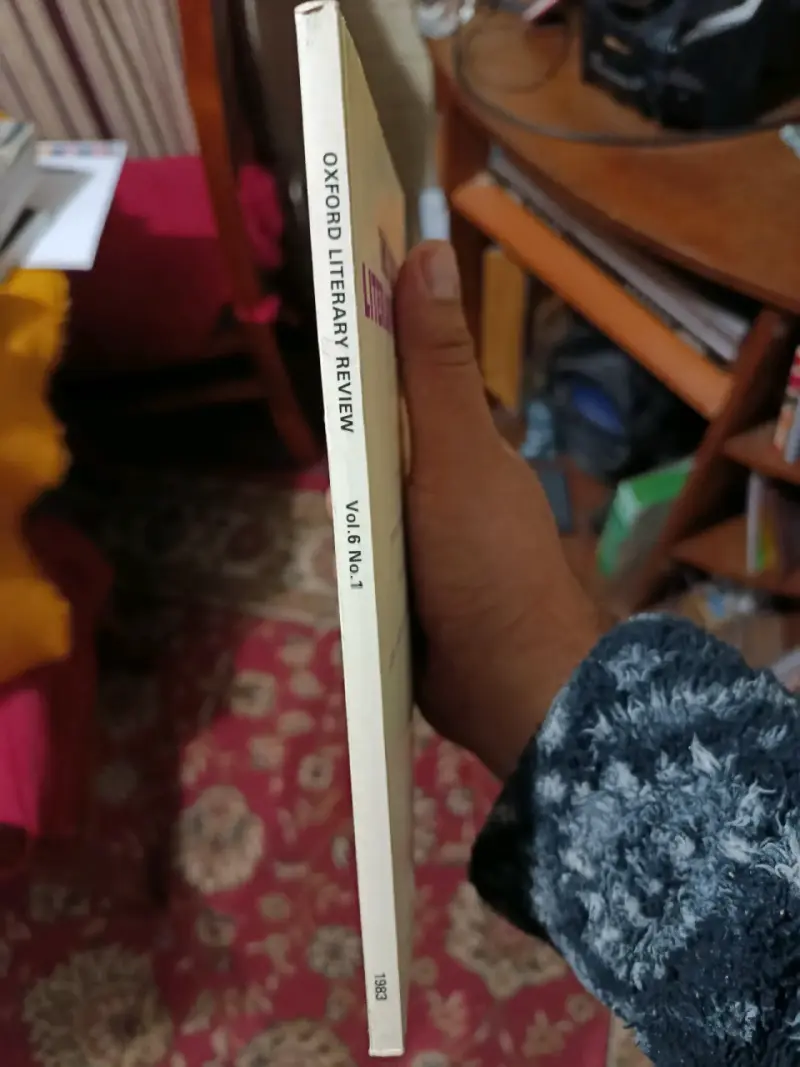 Revista The Oxford Literary Review Vol. 6 No. 1 1983 - 3