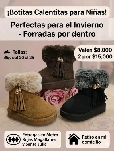 Botitas Calentitas para Niñas Forradas - miniatura 1
