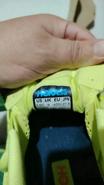 Zapatillas deportivas Hoka One One verdes y azules - miniatura 3