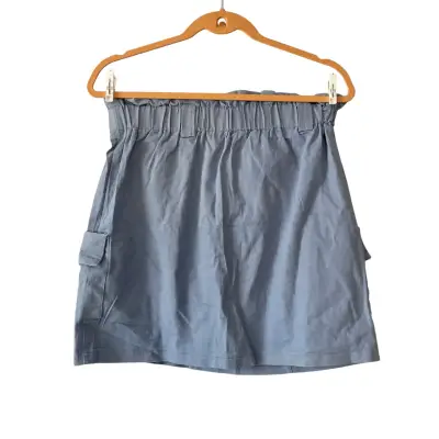 Falda talla L corta azul con bolsillos laterales - miniatura 2