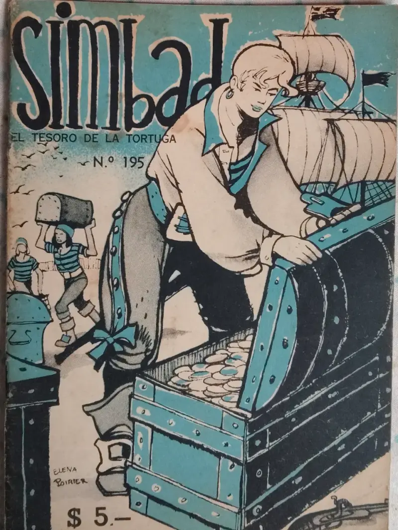 Revista Simbad N°195 El Tesoro de la Tortuga 1953 - 1