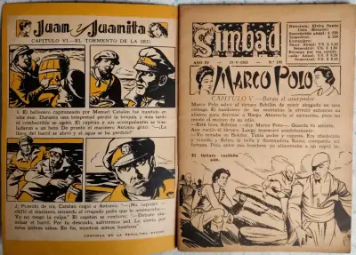 Revista Simbad N°195 El Tesoro de la Tortuga 1953 - miniatura 3