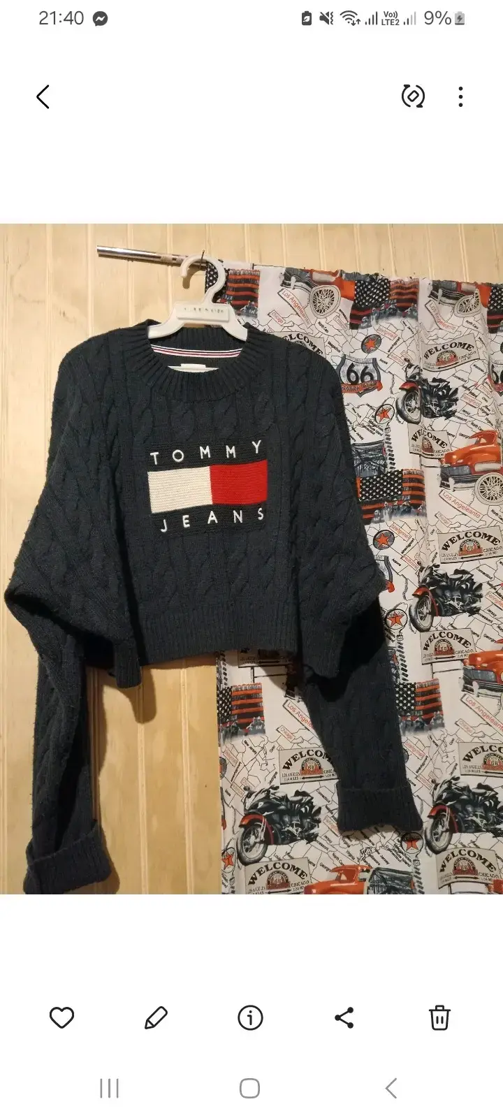 Suéter Tommy Jeans azul marino para mujer
