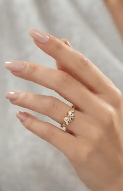 Anillo Racimo de Brillos Aura Nocturna - miniatura 2