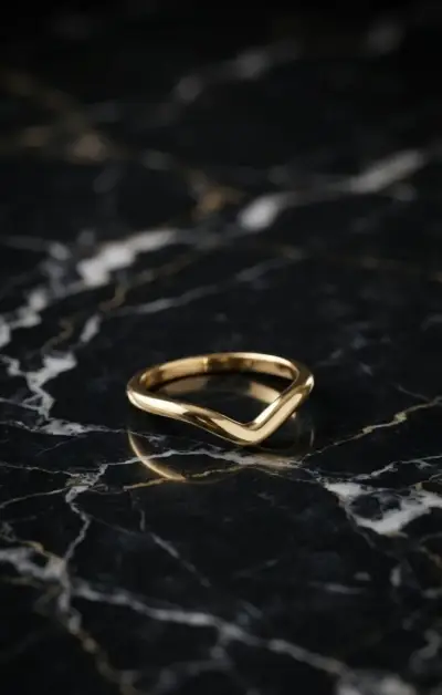 Anillo Alianza "Abrazo en V" - miniatura 1