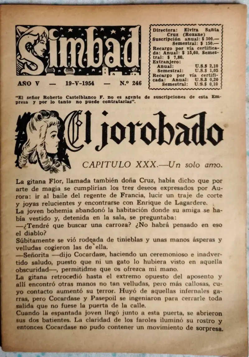 Revista Simbad N° 246 El Hijo del Lobo 1954 - 3