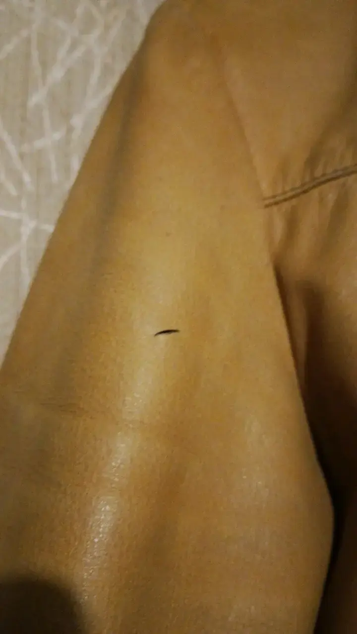 Abrigo de cuero marrón para mujer - 2