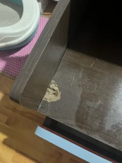 Cómoda de madera con dos cajones - miniatura 3