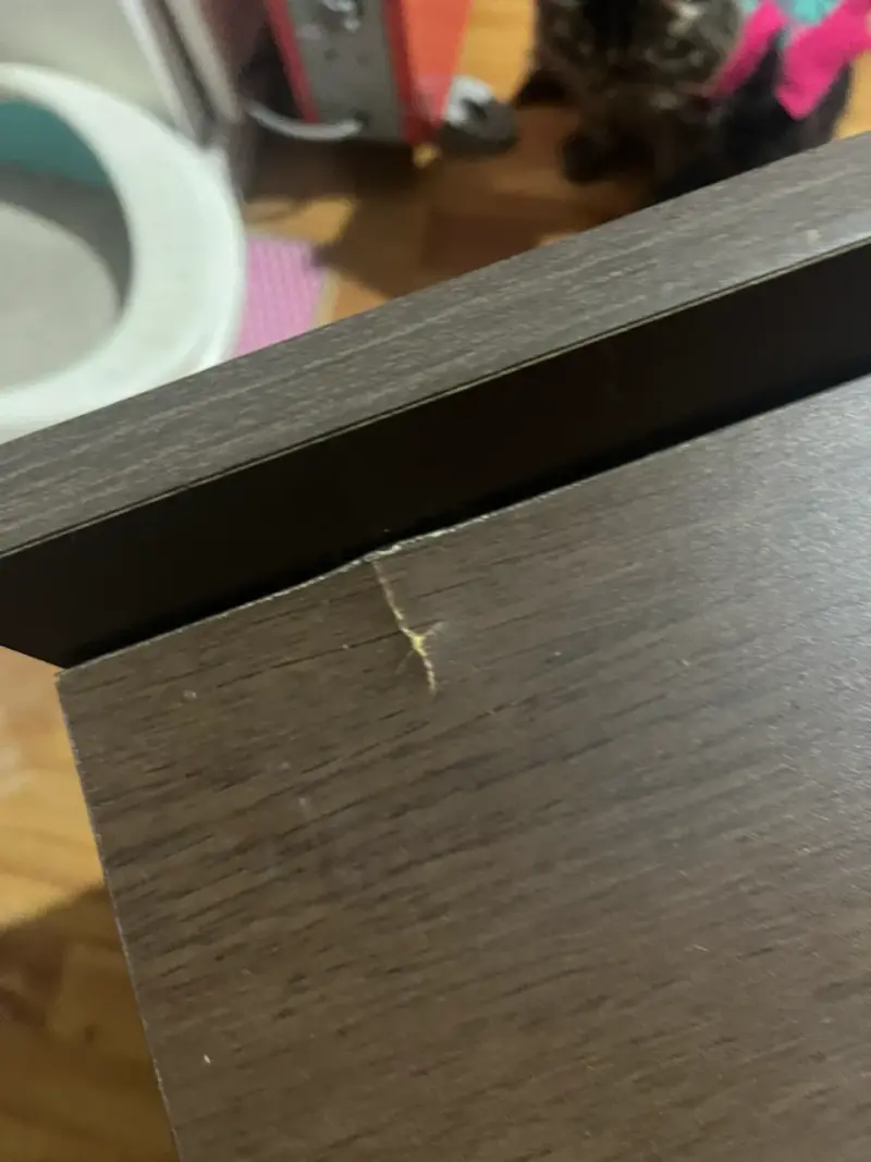 Cómoda de madera con dos cajones - 4