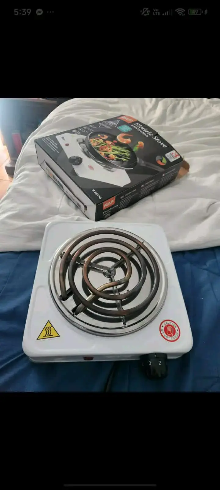 Cocina eléctrica portátil RAF de una hornilla