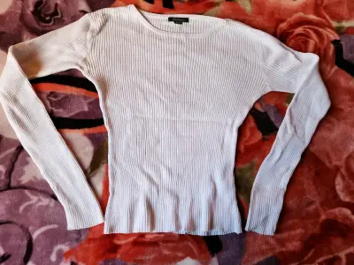Suéter Blanco de Punto para Mujer - miniatura 1