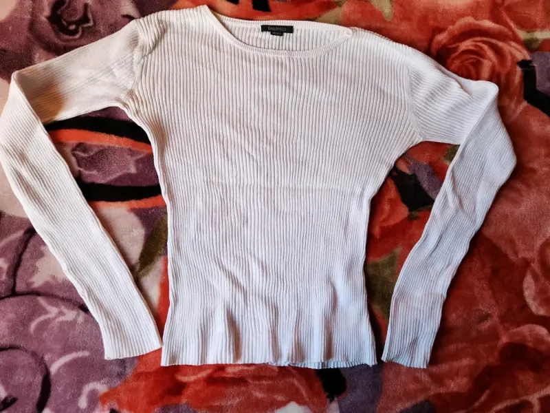 Suéter Blanco de Punto para Mujer - 2