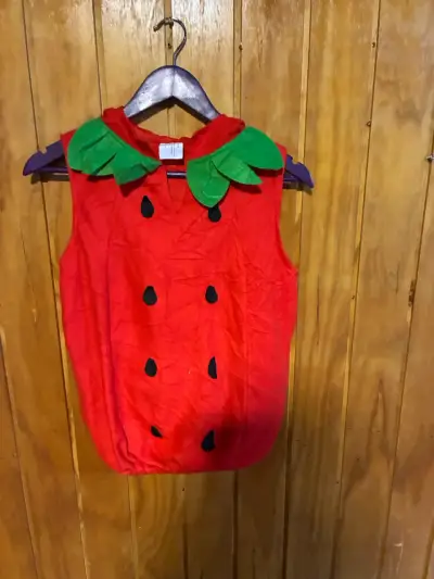 Disfraz de fresa para niños talla 6-7 - miniatura 1