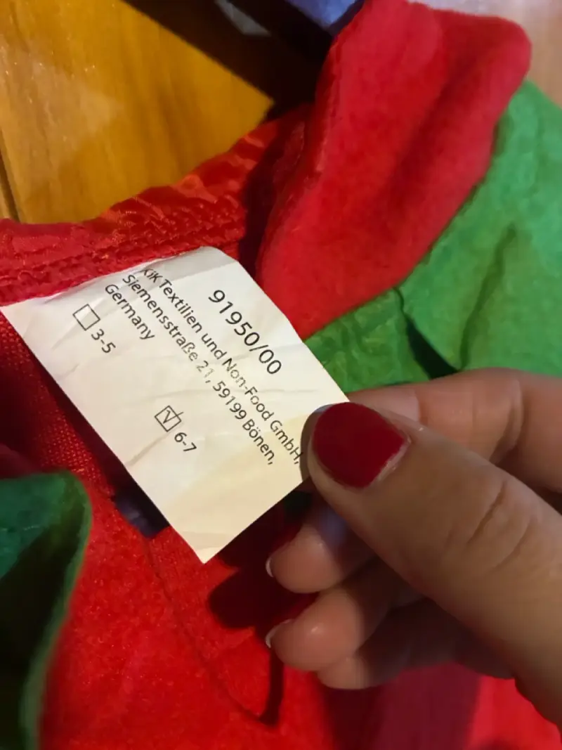 Disfraz de fresa para niños talla 6-7 - 2