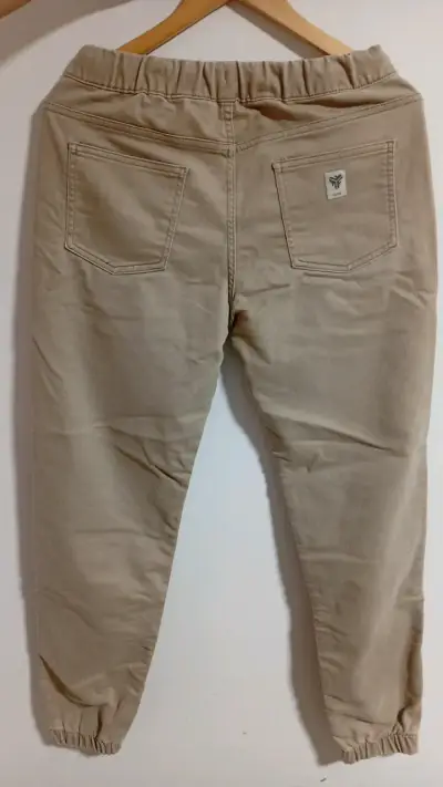 Pantalones jogger beige casuales para hombre talla - miniatura 2