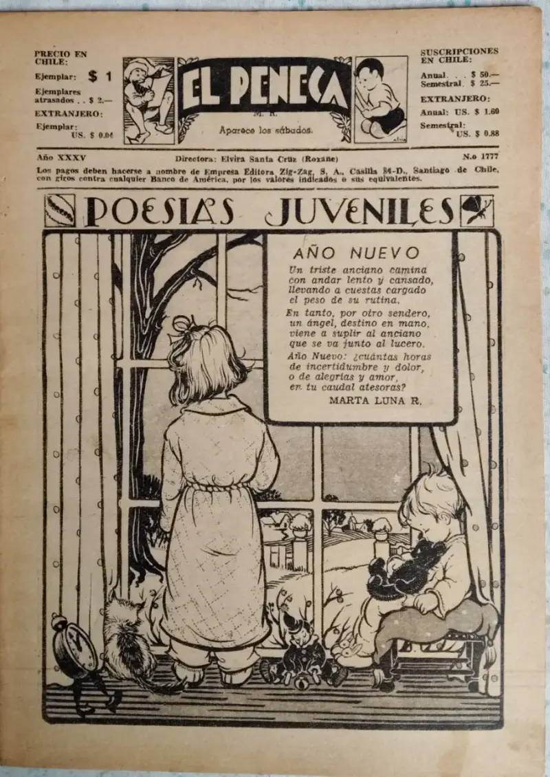 Revista El Peneca Año Nuevo 1937 año 1943 - 3