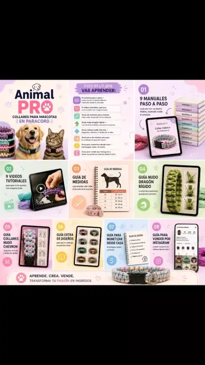 Kit de Manualidades para Collares de Mascotas en Paracord - miniatura 1