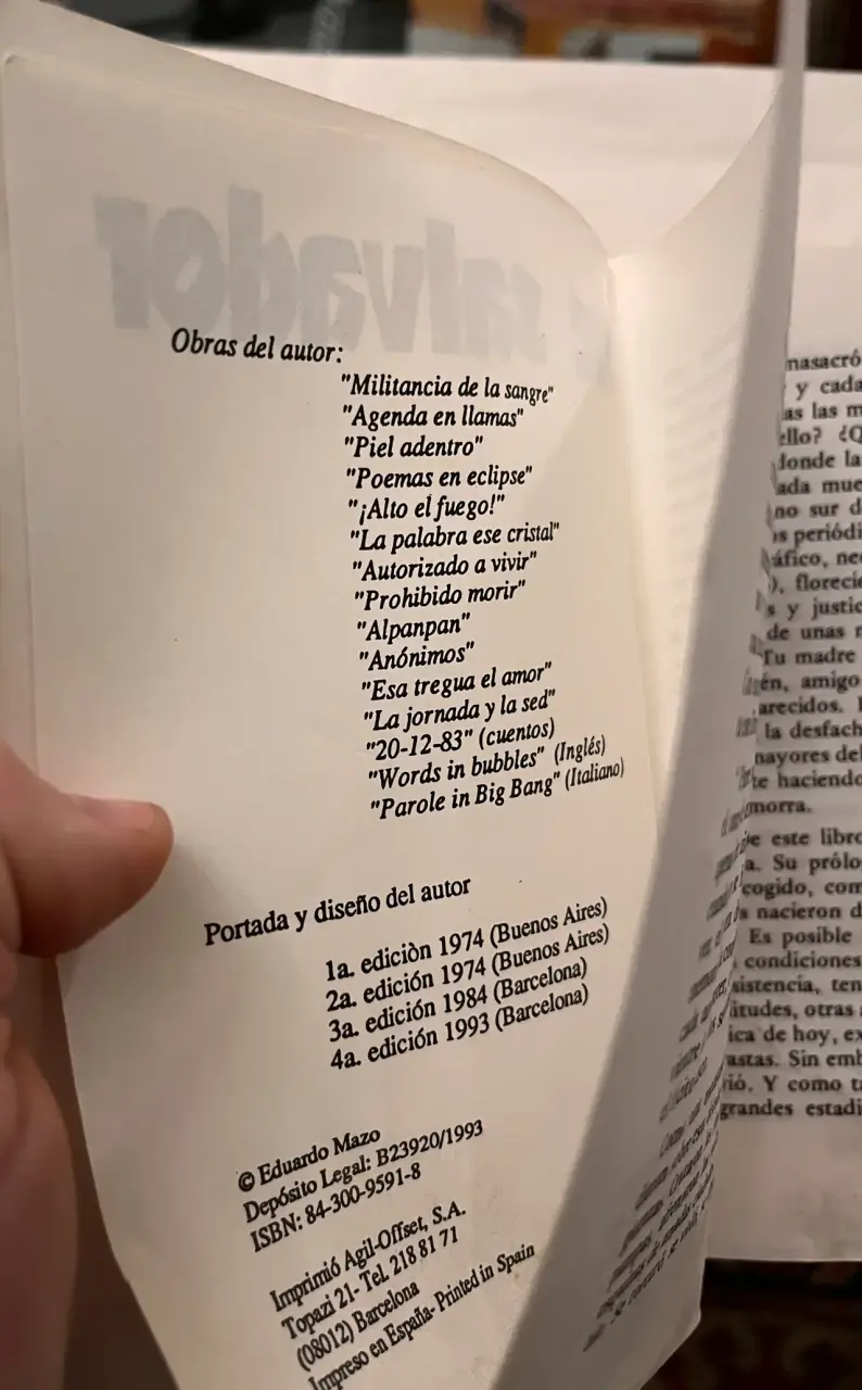 Libro de poemas 'Che Salvador' de Eduardo Mazo - 2