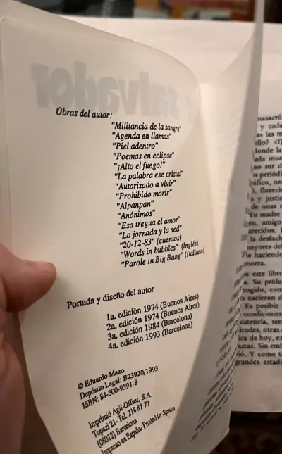 Libro de poemas 'Che Salvador' de Eduardo Mazo - miniatura 2