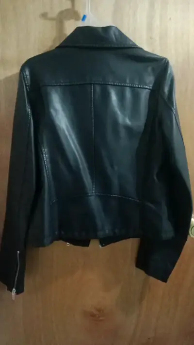 Chaqueta de cuero negra Basement - miniatura 2