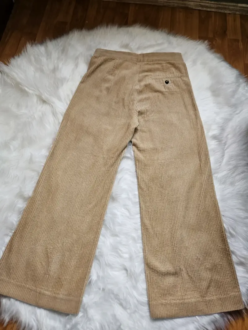 Pantalones de pana beige Zara Woman - 3