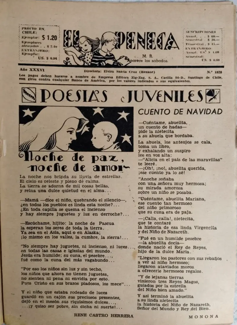 Revista El Peneca edición 1943 colección vintage - 3