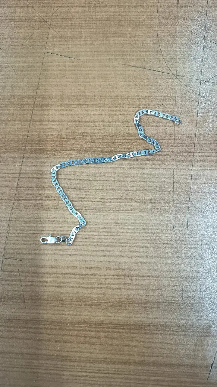 Cadena de plata estilo eslabón