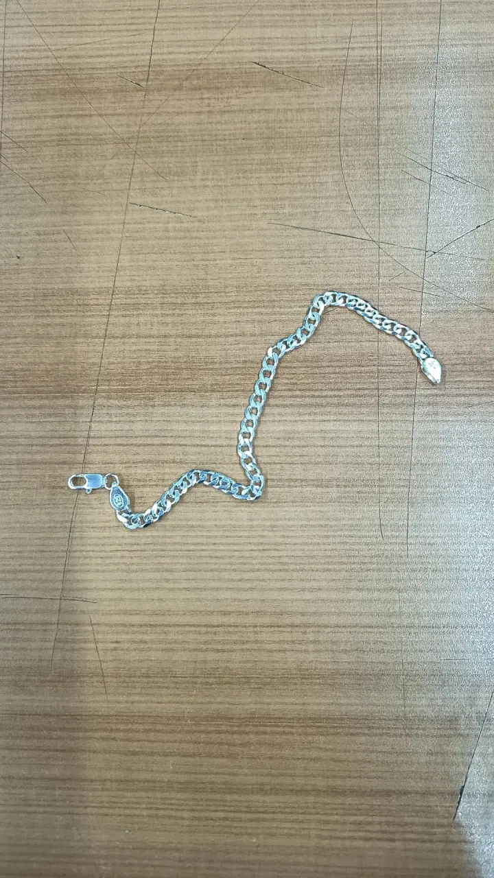 Pulsera de plata estilo cubano
