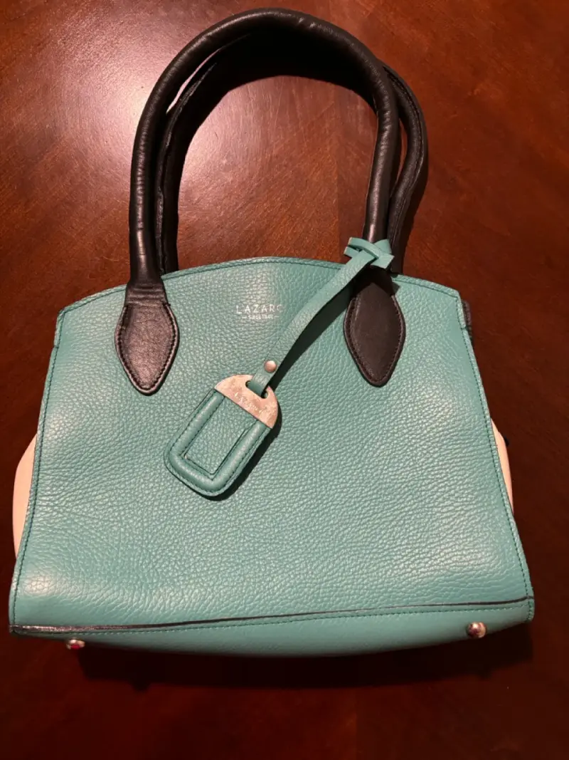 Bolso de cuero turquesa Lázaro elegante - 1