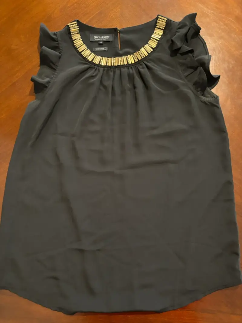 Vestido negro con detalles dorados Saville Row - 2