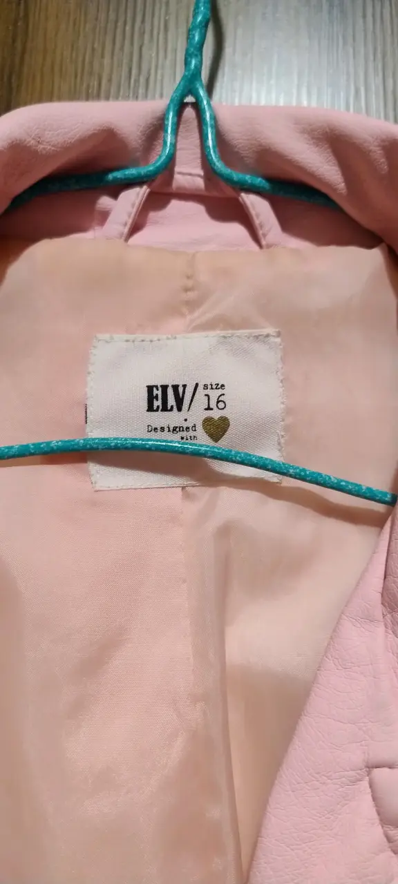 Chaqueta de cuero sintético rosa para mujer - 2