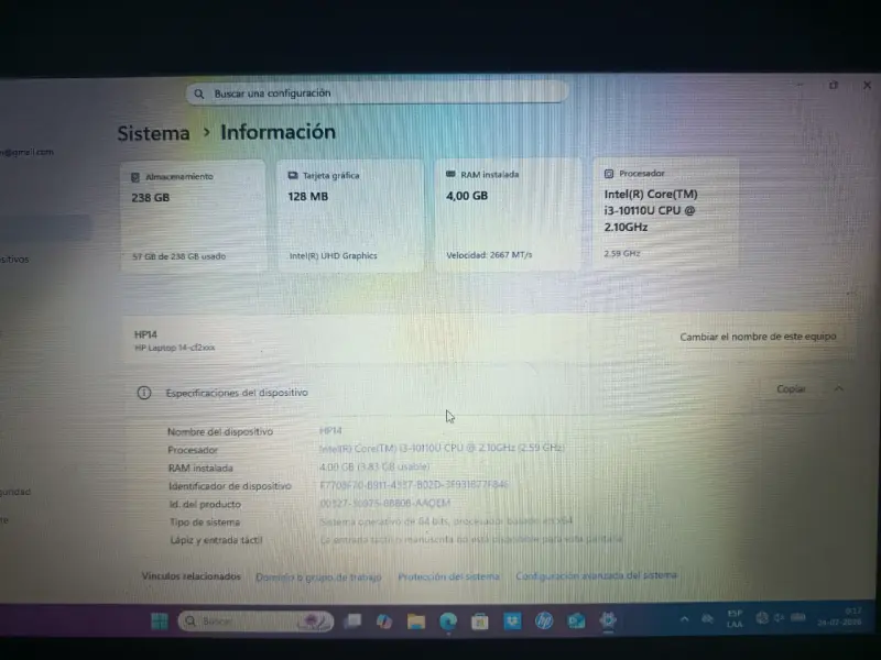 Notebook HP14 - 2
