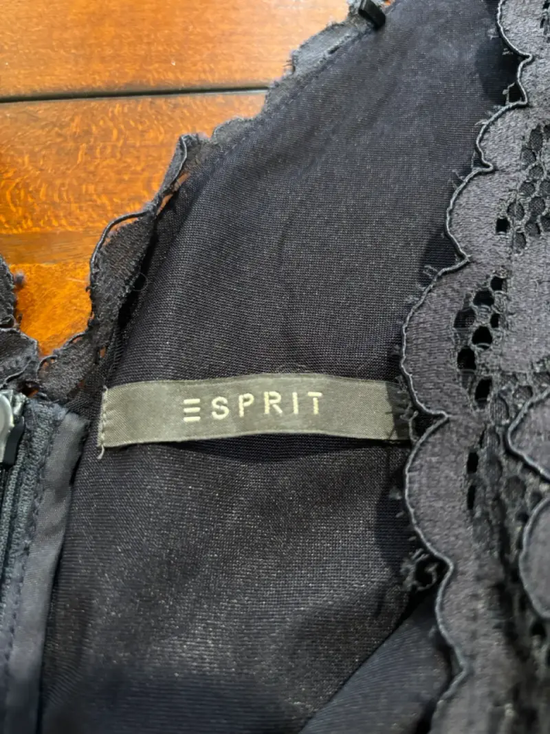 Vestido de encaje negro elegante para mujer - 2