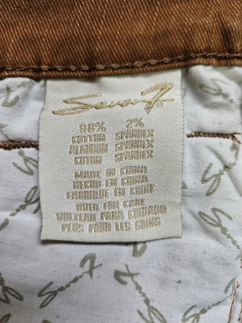 Pantalones de mezclilla marrones para mujer - 4