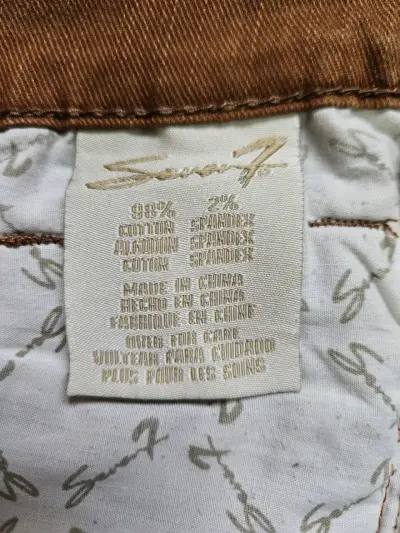 Pantalones de mezclilla marrones para mujer - miniatura 4