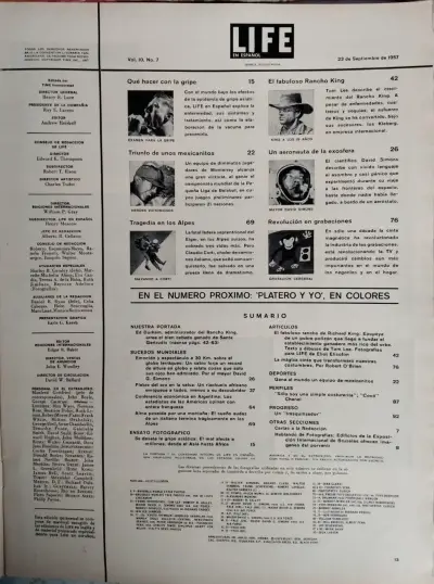 Revista Life en Español Edición 1957 Septiembre - miniatura 2