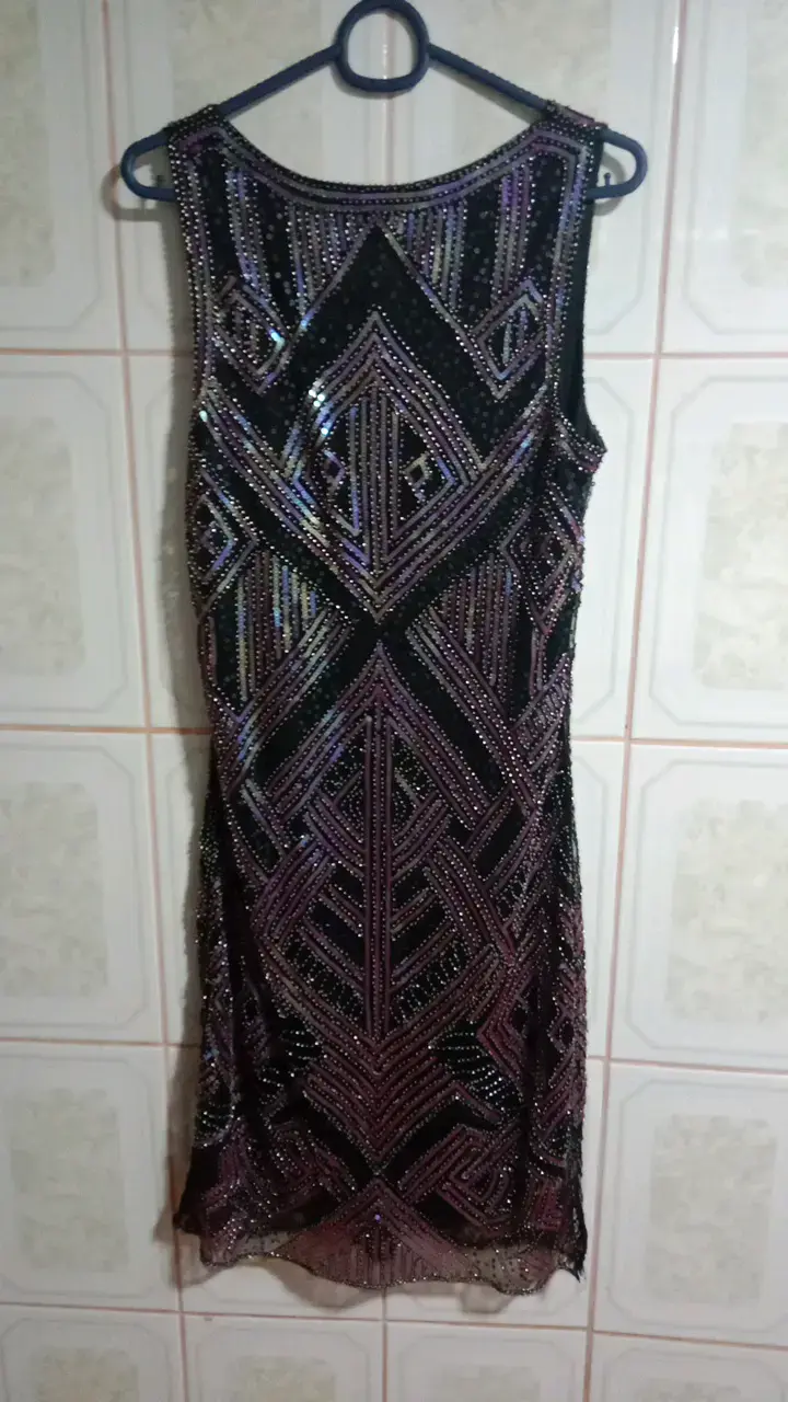 Vestido de fiesta con lentejuelas negro - 2