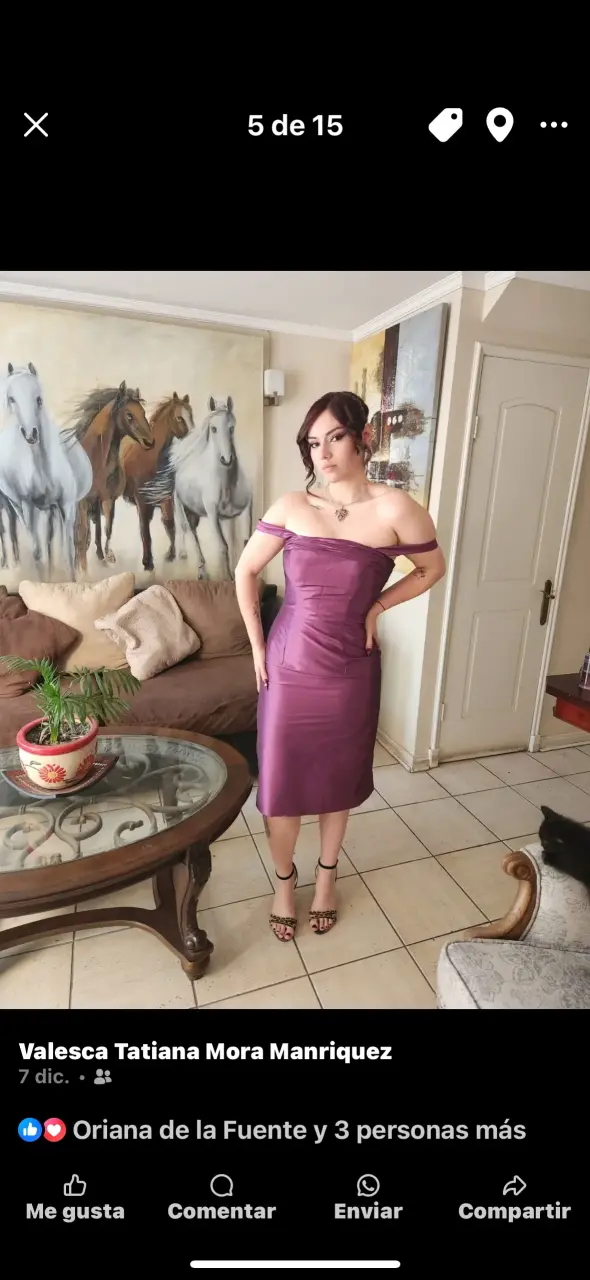 Vestido de fiesta morado elegante
