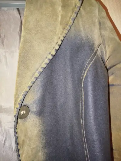 Chaqueta de terciopelo bicolor para mujer - miniatura 3