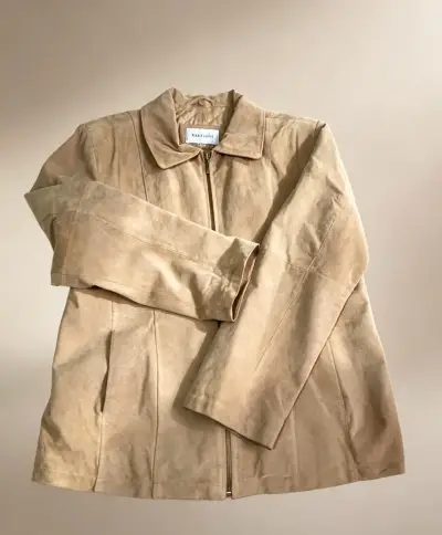 Chaqueta de gamuza beige Baglioni XL - miniatura 2