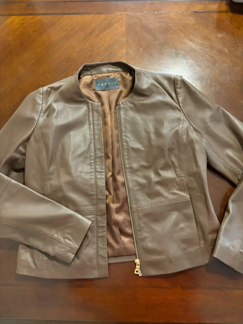 Chaqueta de cuero marrón Esprit para mujer - 2