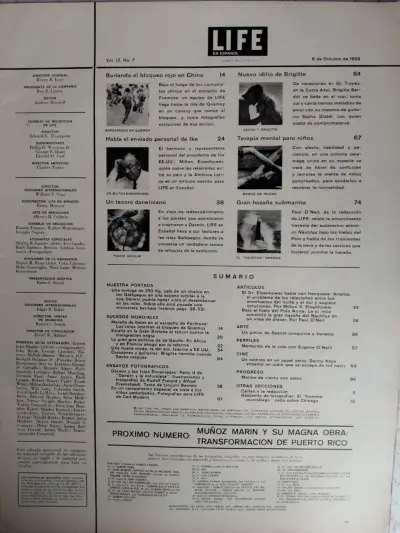 Revista Life en Español 6 de Octubre 1958 - miniatura 2